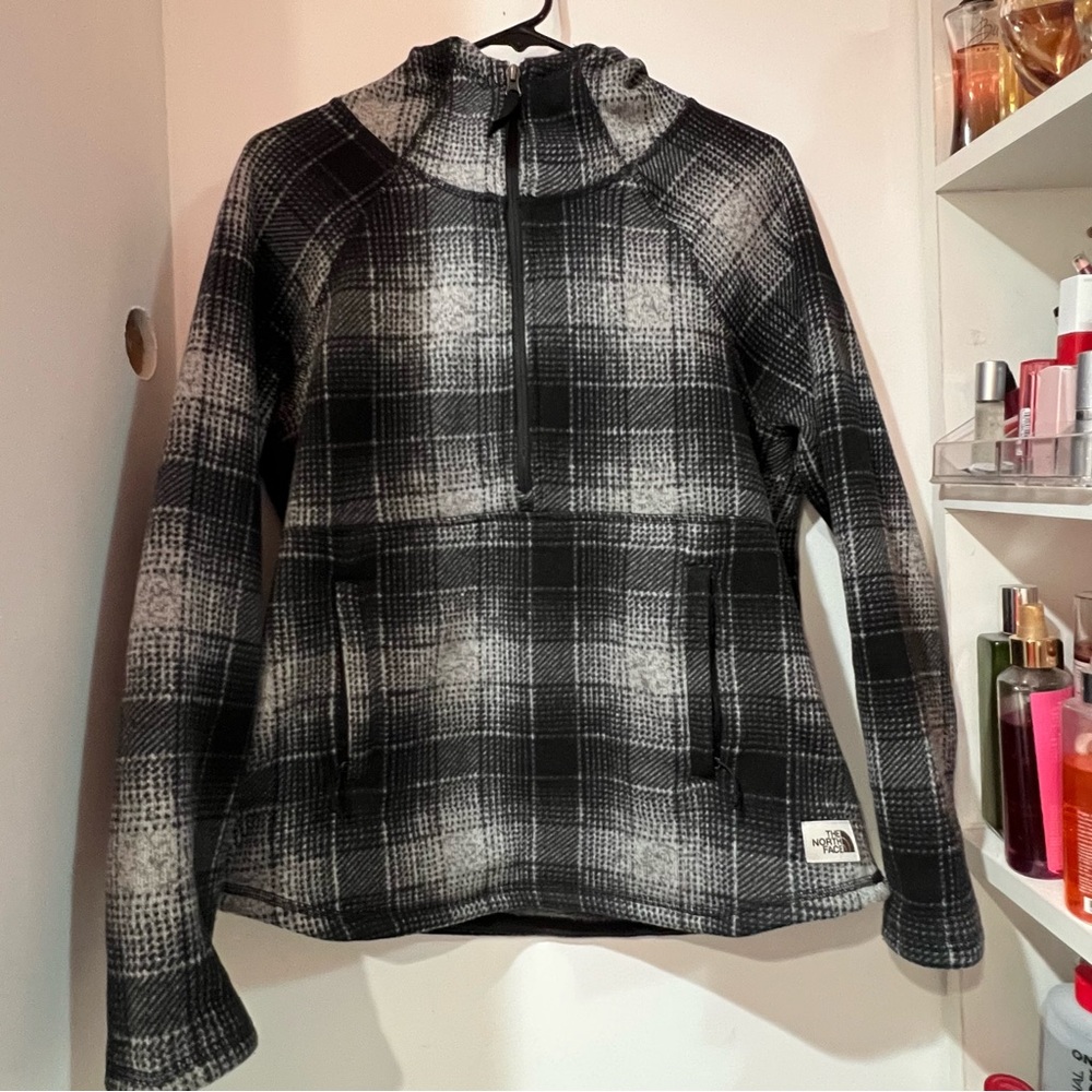 The North Face Sweater Womens Medium black and gray Gordon Lyons Hoodie